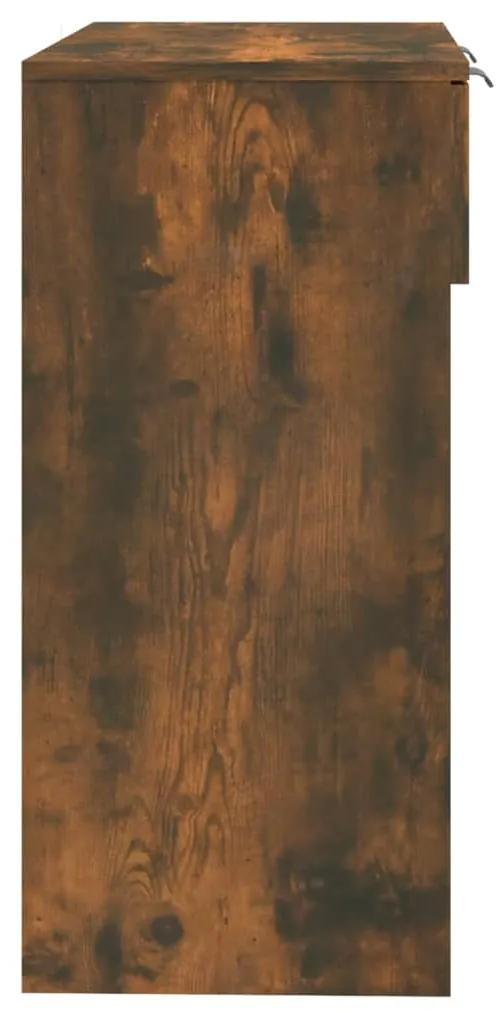 Masuta consola, stejar fumuriu, 90x36x75 cm, lemn prelucrat Stejar afumat, 1