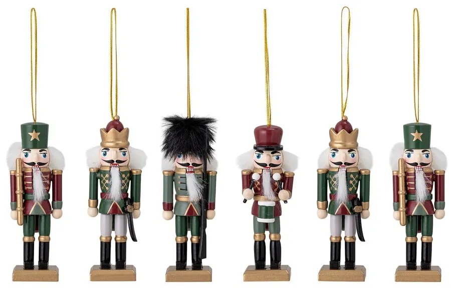 Ornamente de Crăciun 6 buc. din lemn 13 cm Nikita – Bloomingville