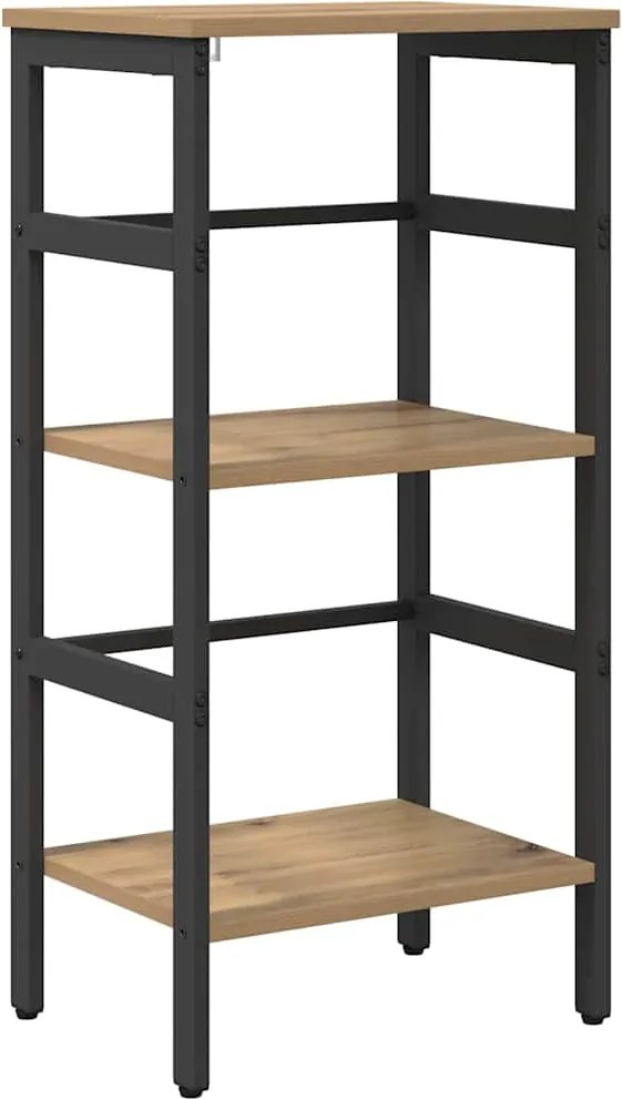 vidaXL Raft pentru cărți Stejar Artizanal 40 x 29,5 x 81 cm