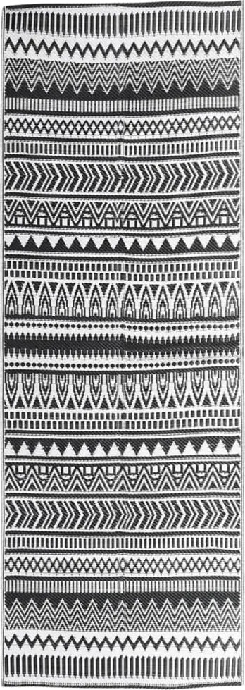 vidaXL Covor de exterior, ARAKIL negru, 80x250 cm, PP