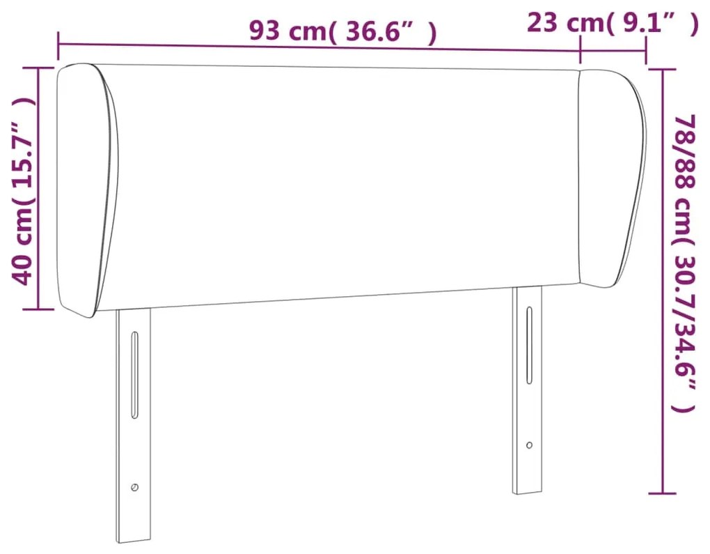 Tablie de pat cu aripioare verde inchis 93x23x78 88 cm catifea 1, Verde inchis, 93 x 23 x 78 88 cm