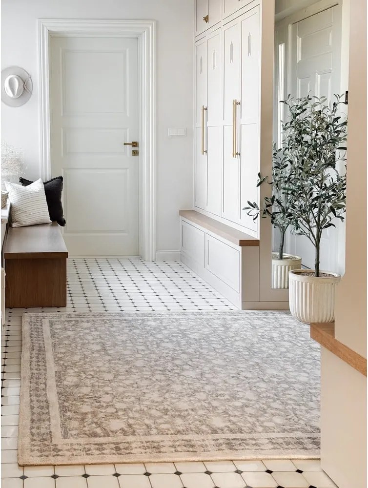 Covor bej din lână 200x300 cm Agnus Granny – Agnella