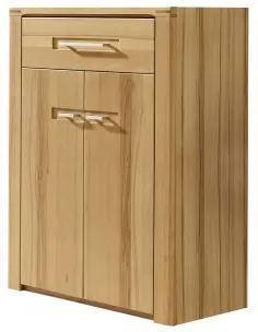 Cabinet hol din pal, cu 2 usi si 1 sertar, Natur Plus, l74xA40xH100 cm