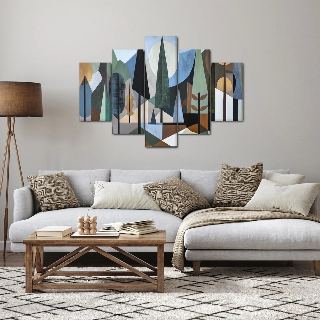 Tablou - Abstracție geometrică naturală II. (150x105 cm)