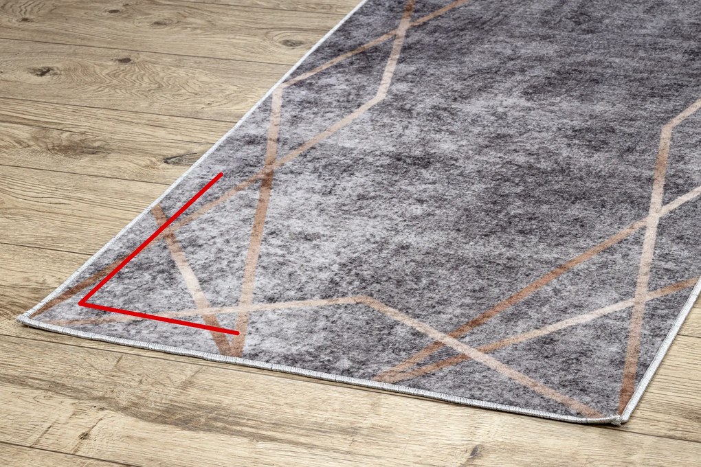 MIRO 51233.809 covor lavabil Geometric anti-alunecare - gri - SECUNDAR-COTATI PRODUSUL