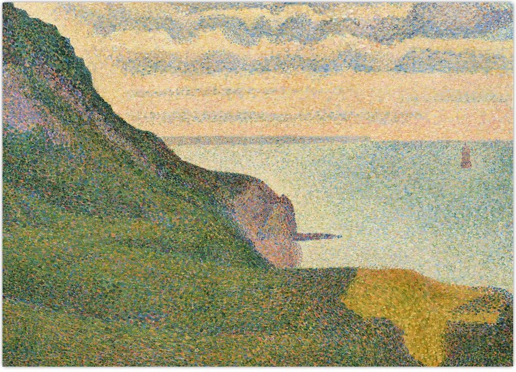 Tablou - Georges Seurat, Seascape at Port-en-Bessin, Normandy, reproducere (70x50 cm)