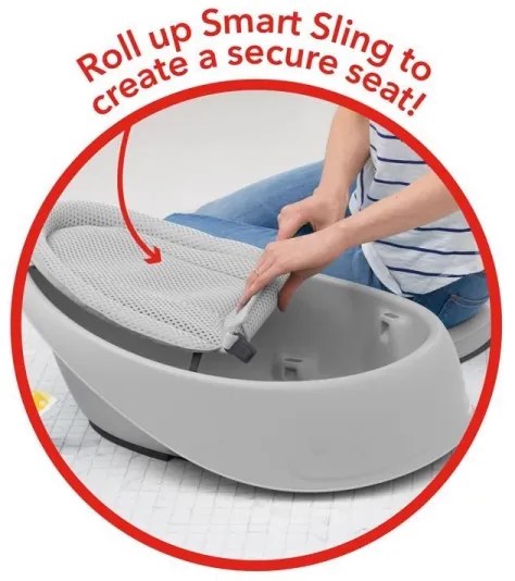 Skip Hop - Cadă pentru bebeluși MOBY 3 cu suport ergonomic, gri