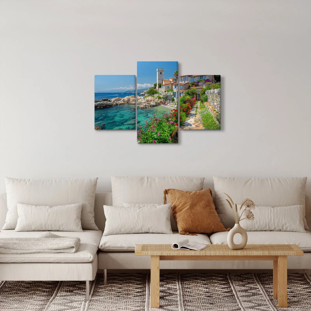 Tablou - Sat pitoresc de coastă (90x60 cm)