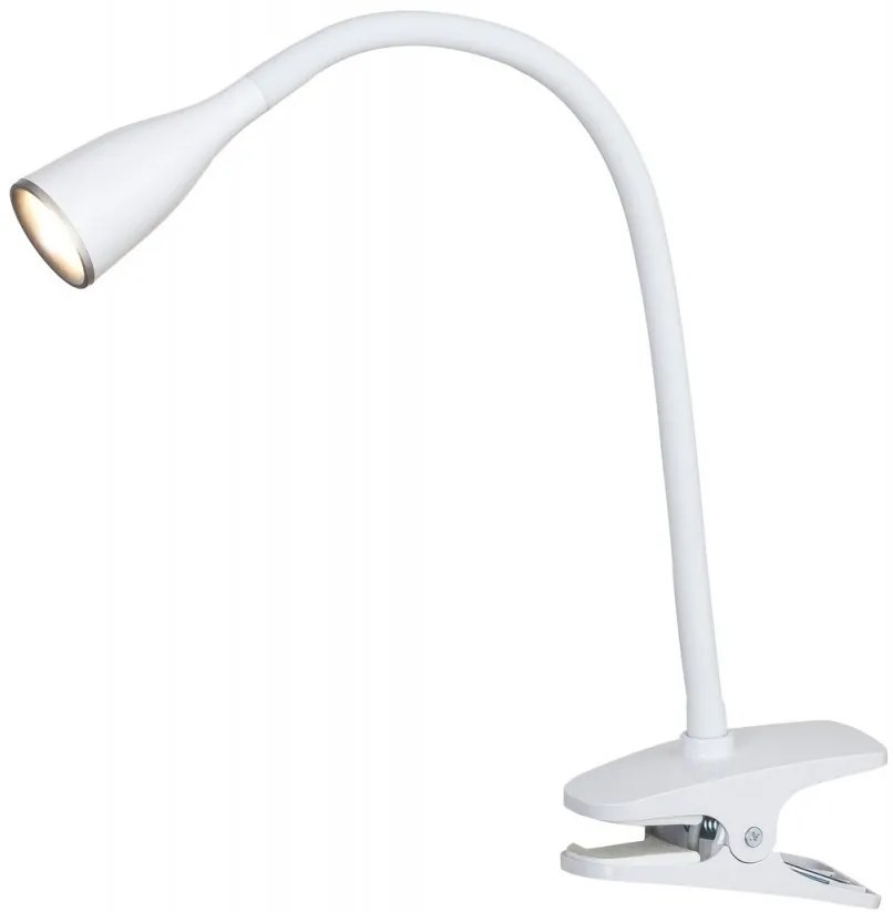 Veioza/Lampa LED cu clips/clema de birou Jeff alba