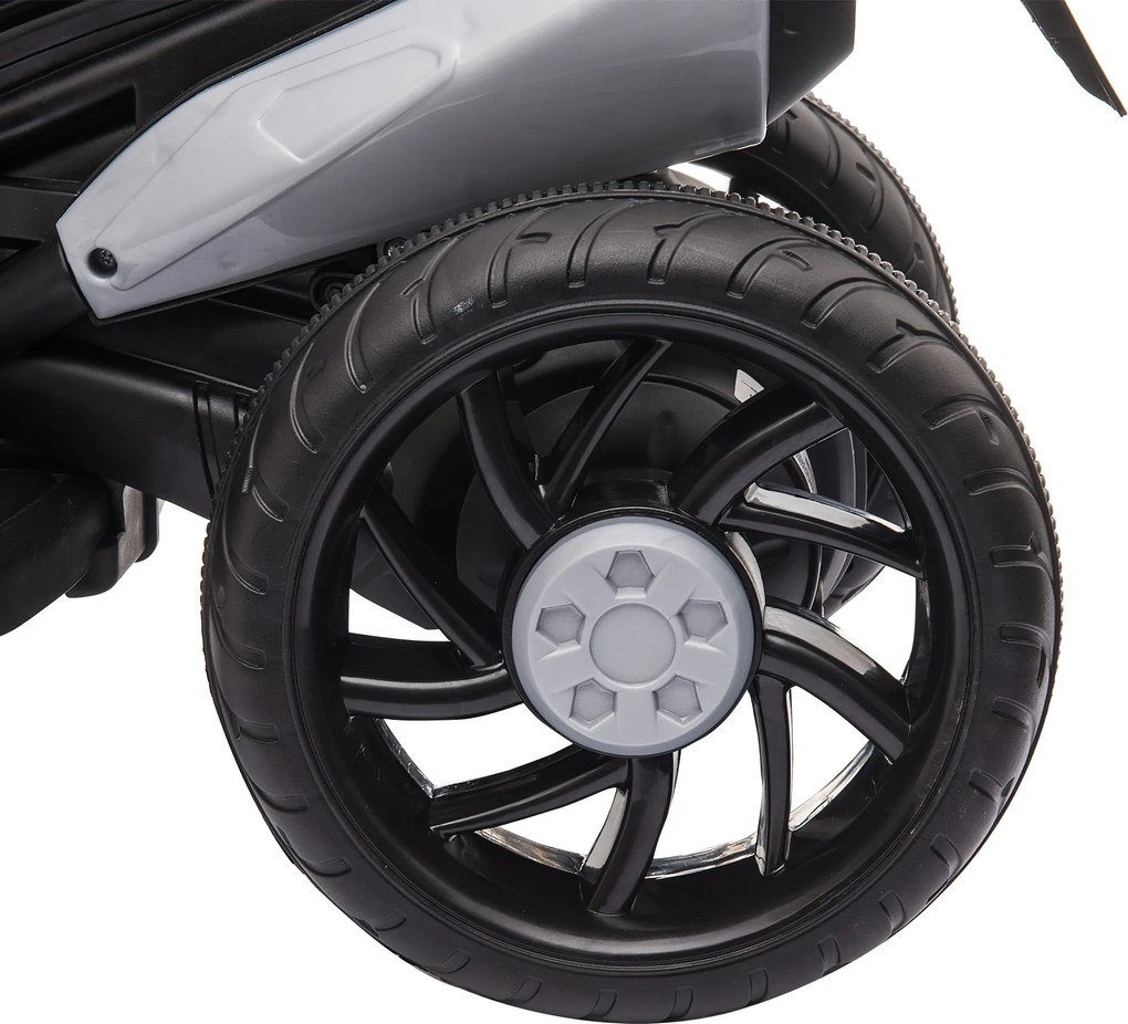 Motocicleta Electrica HOMCOM Copii 3-5 Ani cu Lumini Muzica Baterie 6V Negru Rosu | Aosom Romania