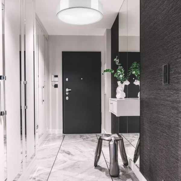 Plafonieră DANTE 2xE27/60W/230V d. 36 cm crom lucios