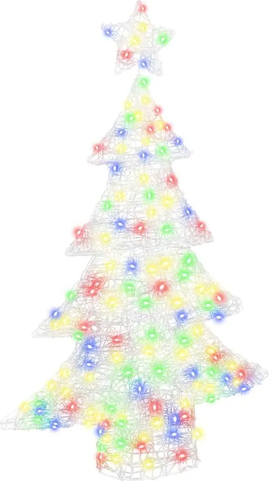 vidaXL Brad de Crăciun cu 100 LED Multicolour 120 cm Acril