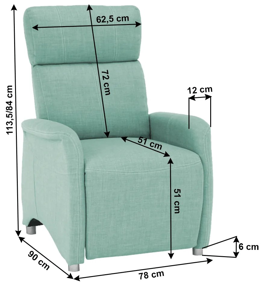 Zondo Fotoliu reglabil Flosis (verde). 1040358