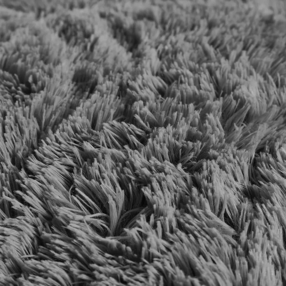 Lenjerie de pat din micropluș Catherine Lansfield Cuddly, 200 x 200 cm, gri închis