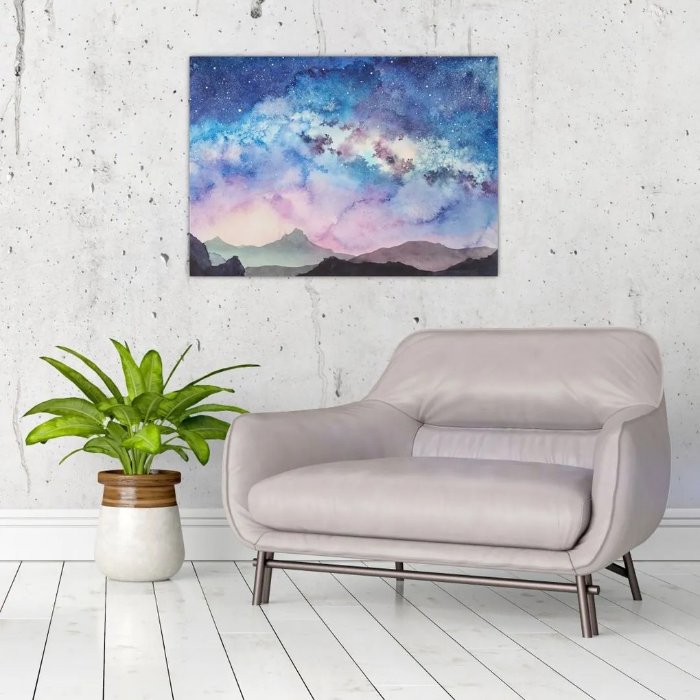 Tablou - Calea lactee, aquarel (70x50 cm)