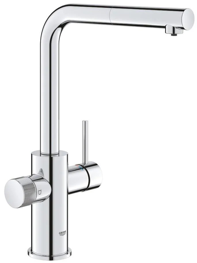 GROHE 30601000 - Baterie pentru chiuvetă BLUE PURE A cu furtun extractabil, crom lucios