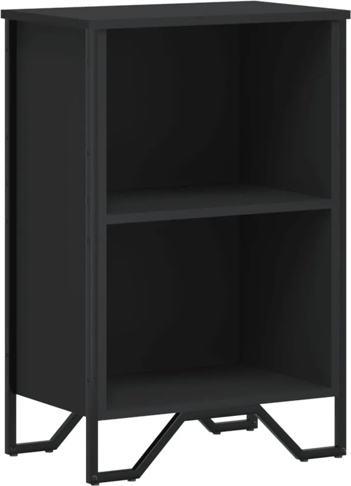 vidaXL Bibliotecă, negru, 50x31x74,5 cm, lemn prelucrat