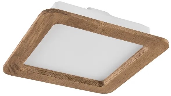 Corp de iluminat LED încastrat WOODY SPOT LED/17W/230V 3000K nuc 18,5x18,5 cm