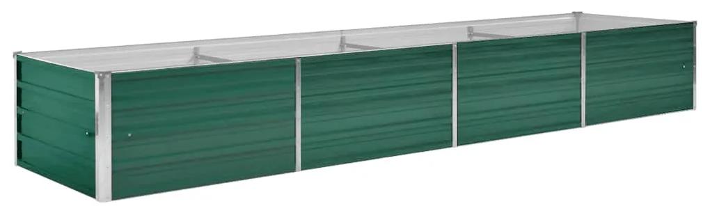 Strat inaltat de gradina, verde, 320x80x45 cm otel galvanizat 1, Verde, 320 x 80 x 45 cm