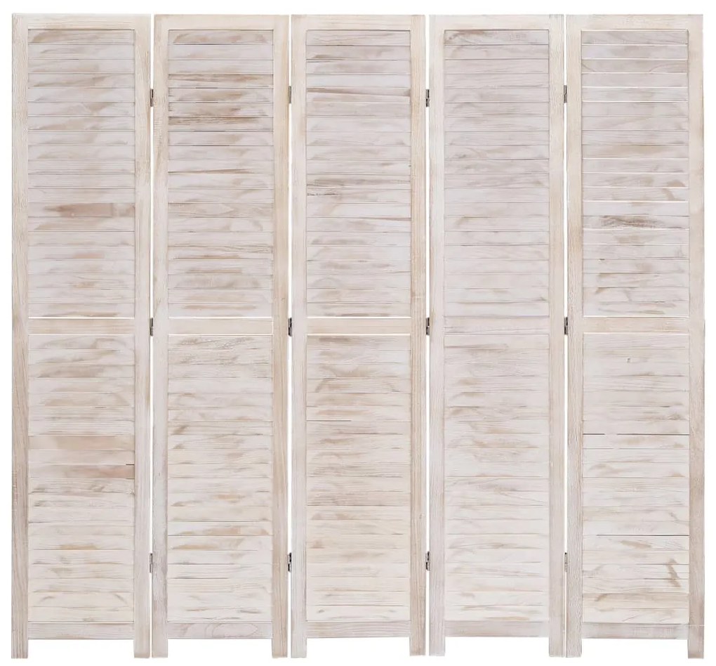 284209 vidaXL Paravan de cameră cu 5 panouri, 175 x 165 cm, lemn