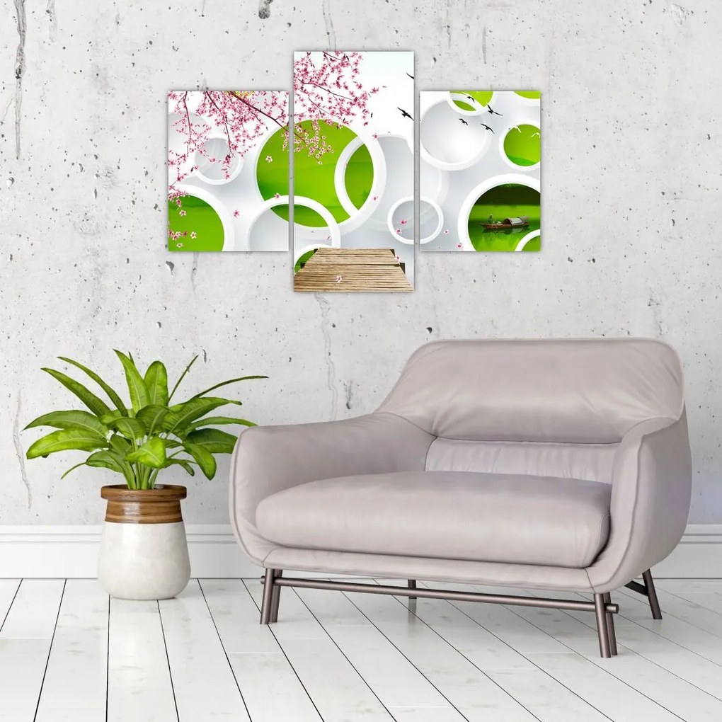 Tablou - Ponton peste lac (90x60 cm)