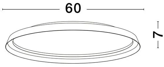 Plafoniera LED design modern circular ORMI negru D-60cm