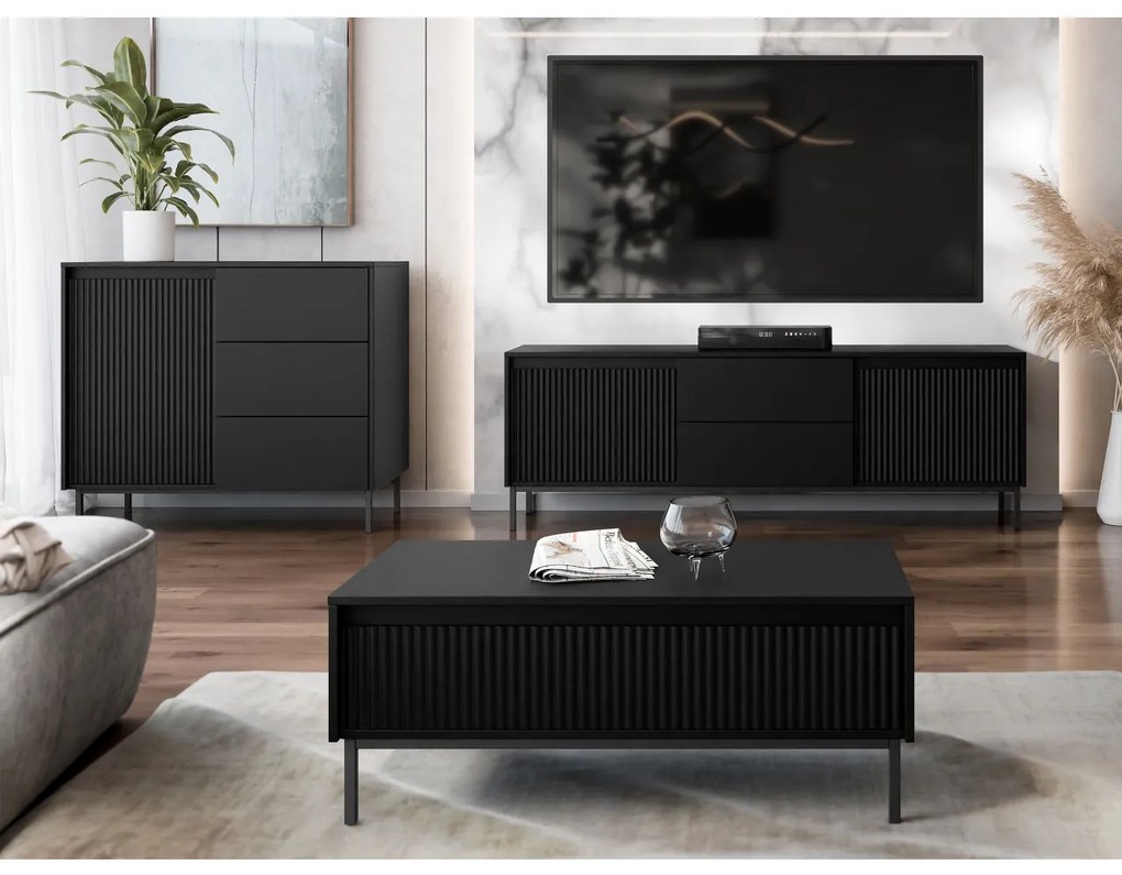 Set mobilier living Somkera II (Negru) . 1105975