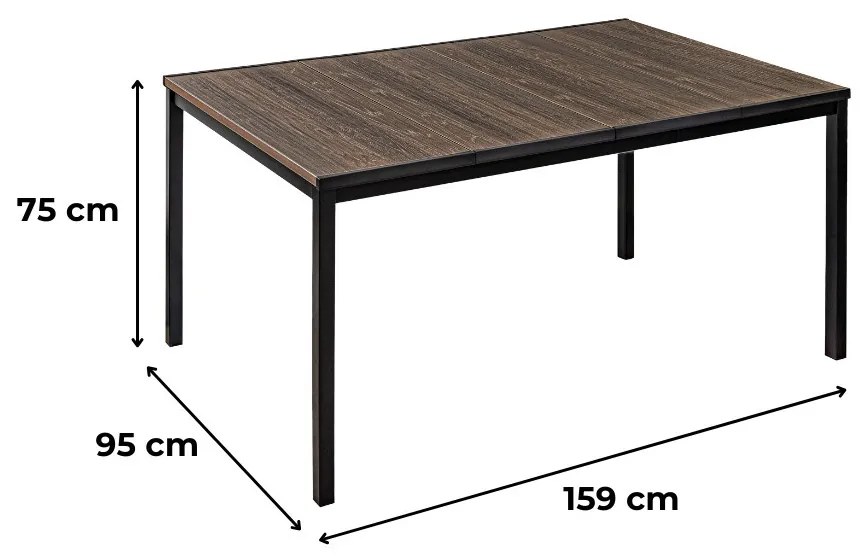 Parker 4+1 kerti bútor garnitúra szett dió-grafit