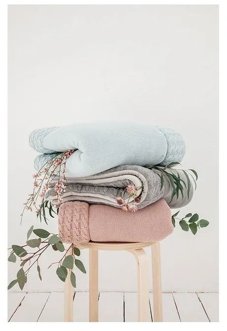 Covoraș de joacă din bumbac Kindsgut Mat, 70 x 90 cm, roz