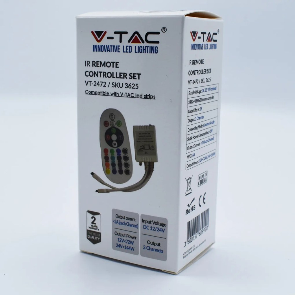 Controller 24 taste banda led RGB 12/24V 6A V-TAC