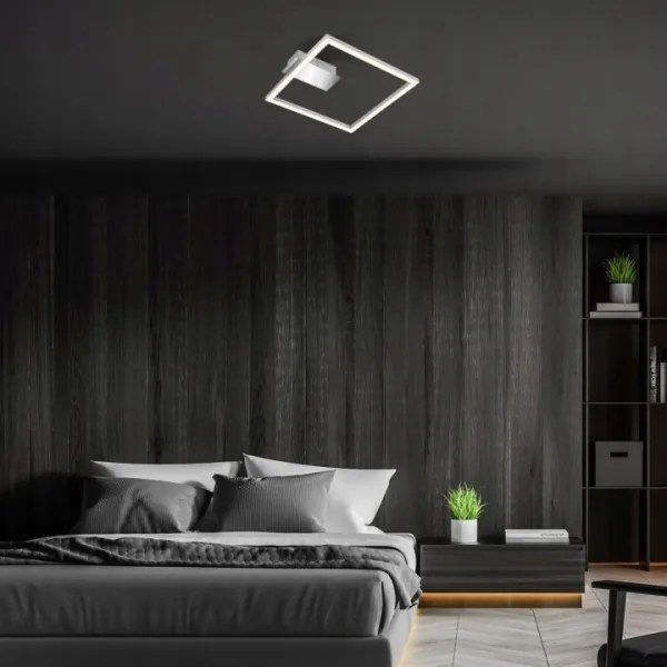 Briloner 3780-014-LED Plafonier FRAME LED/14W/230V 26,5x25 cm crom mat