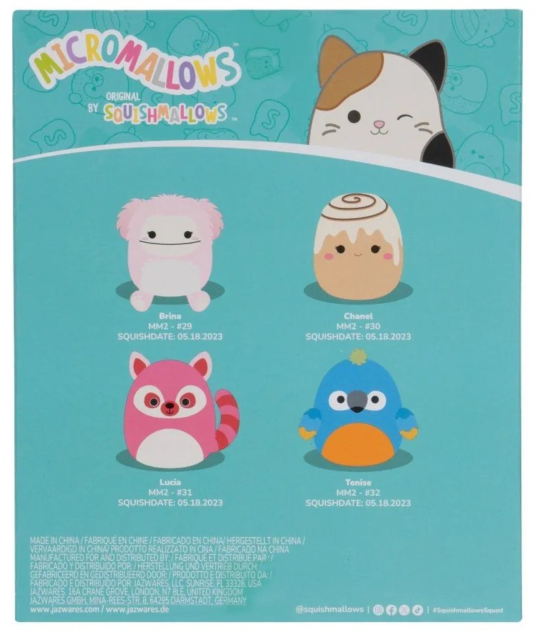 Jucării de pluș 4 buc. Micromallows 4Pack – SQUISHMALLOWS