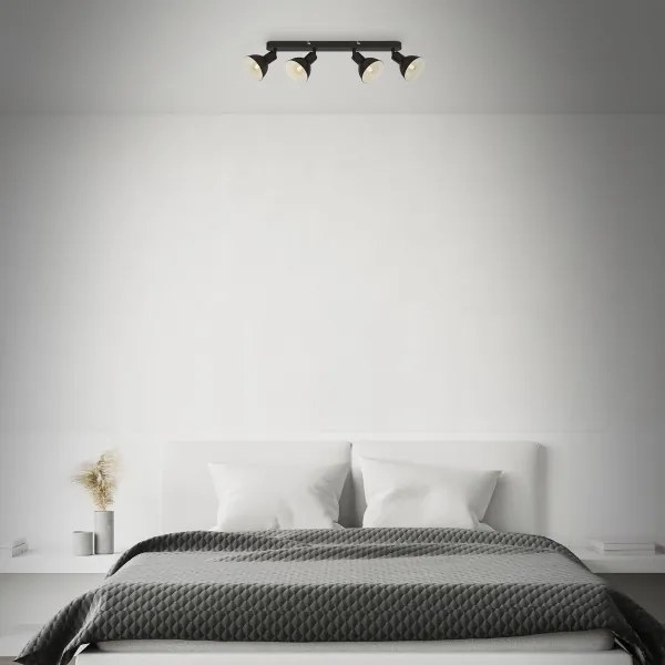 Spot Brilo RETRO 4xE14/25W/230V negru