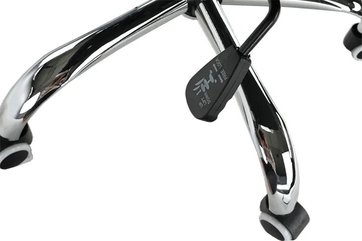 Scaun de birou, piele eco/metal, negru/crom, FARAN
