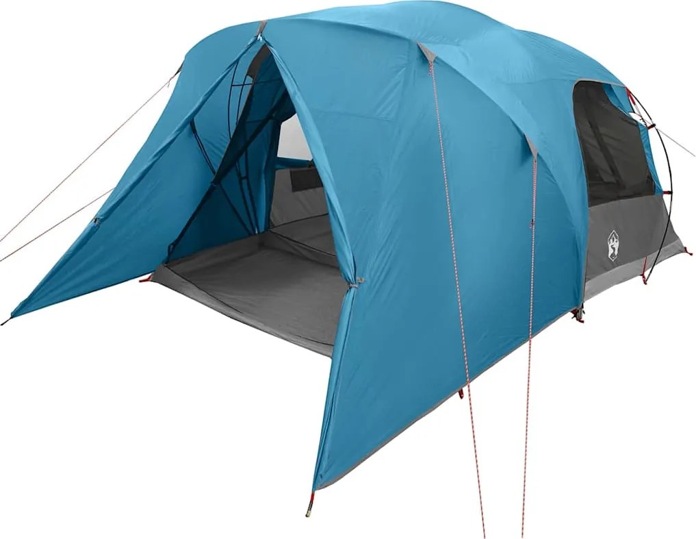 vidaXL Cort cu dome pentru 4 persoane albastru 455 x 252 x 178 cm
