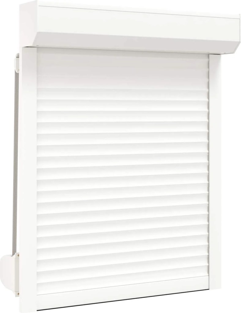 vidaXL Obturator rulant Manual Alb 80 x 100 cm Aluminiu și Poliuretan