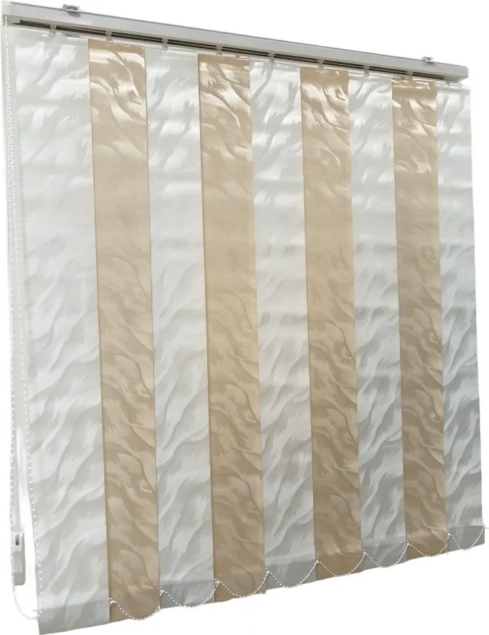 Jaluzele verticale BEATA 9601 / 9602 – jaluzele verticale moderne complete cu prindere tavan incluse alb/crem