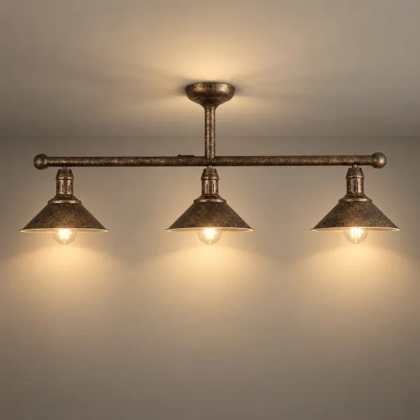 BRILAGI - Lustră pe tijă FORGE 3xE27/60W/230V patină/cupru