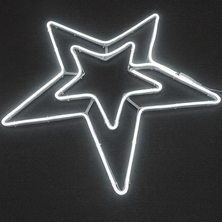 Stea dublă de Crăciun 55 cm, 360 LED