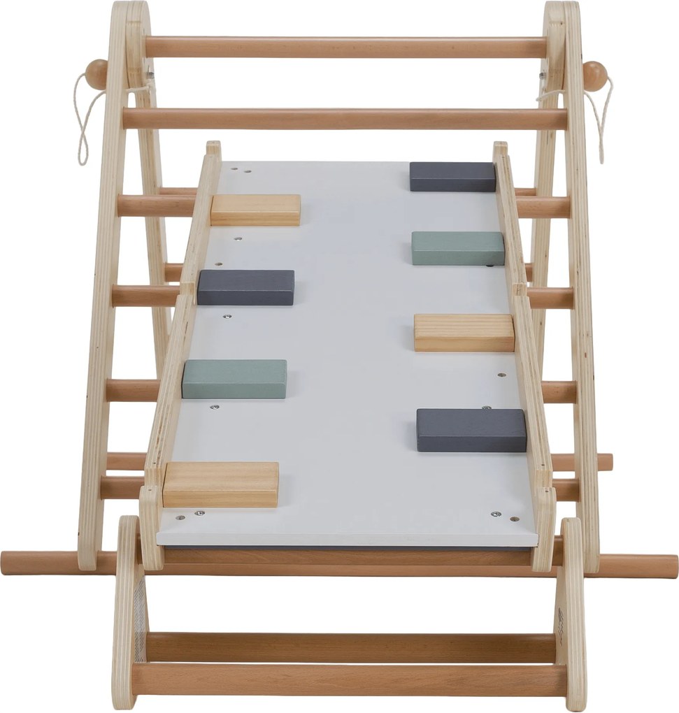 Montessori Triunghiul Pikler 3în1, natural/mix de culori, OPRIN