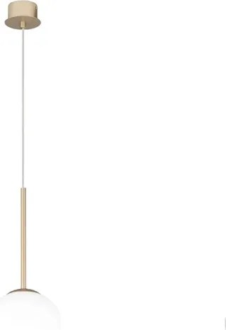 Ondaluce JEWEL - lustru suspendat pe cablu, 1xE14/10W/230V, Ø 17 cm, auriu/alb
