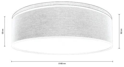 Spot-Light 4994874 - Plafonieră BOHO, 3xE27/25W/230V, stejar, 48 cm