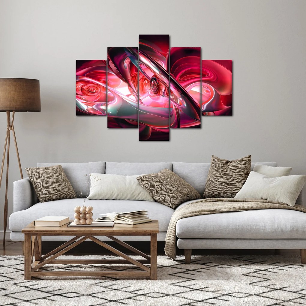 Tabloul fractalilor în roșu (150x105 cm)