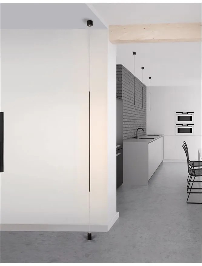 Lampa LED podea/tavan design modern deosebit ELETTRA negru