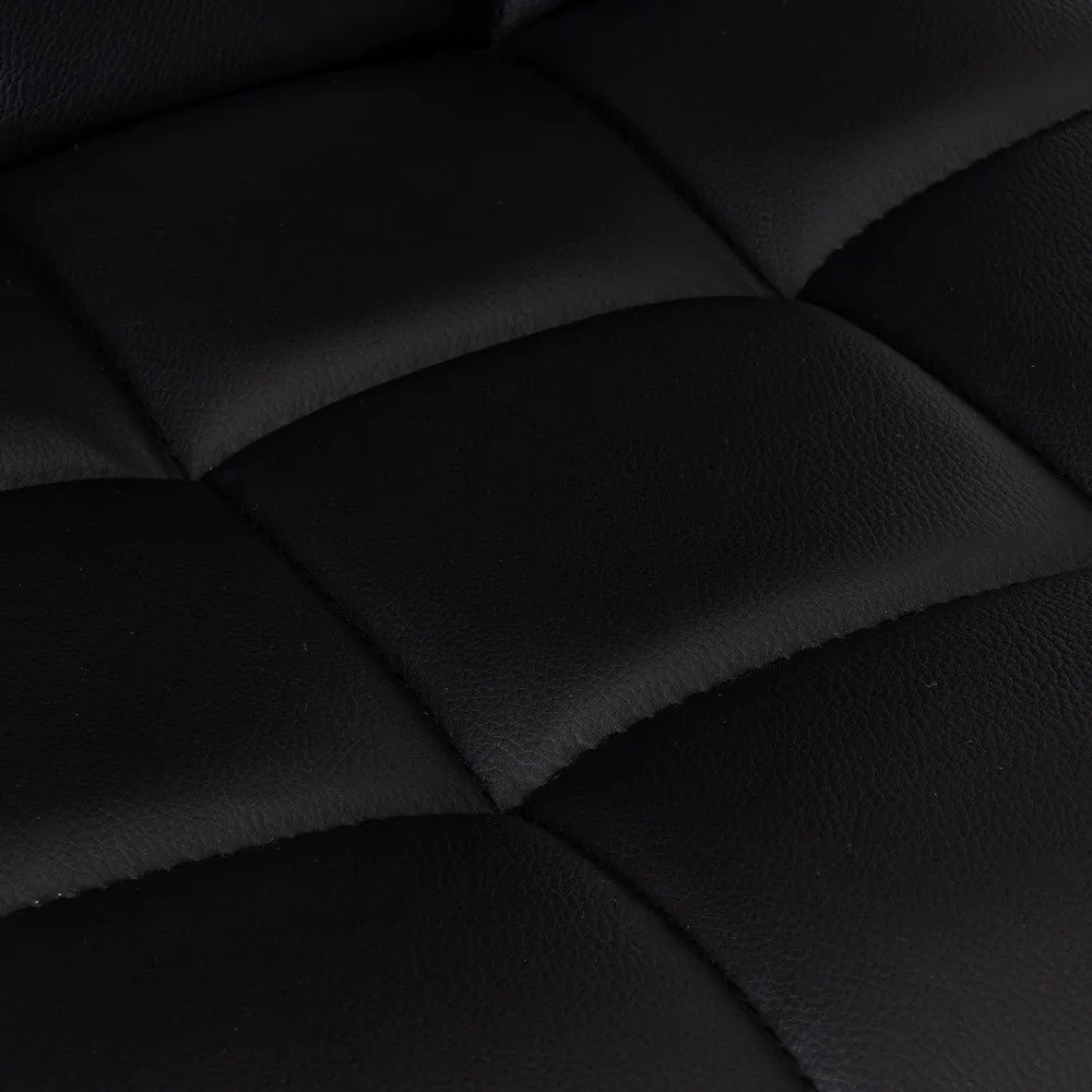 Scaune de bar negre cu înălțime ajustabilă 2 buc. din imitație de piele (înălțime șezut 93 cm) – Casa Selección