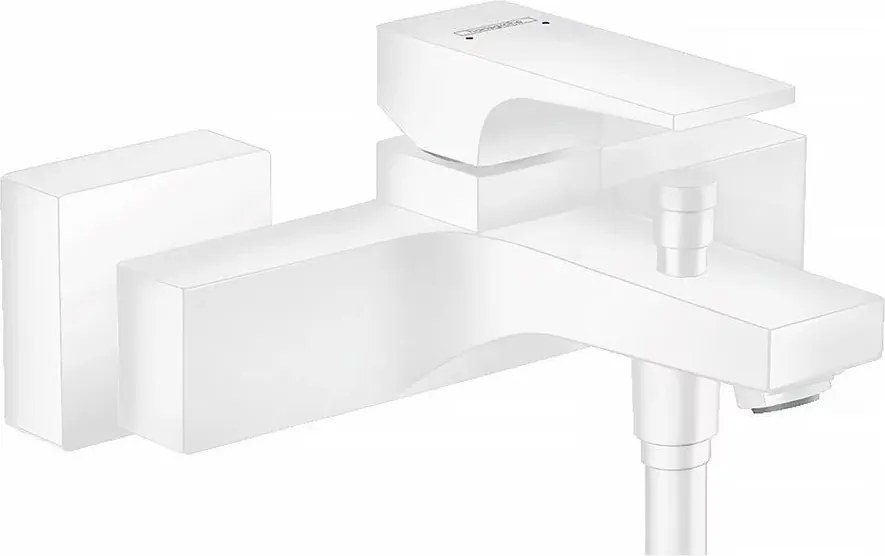 Baterie cada - dus Hansgrohe Metropol alb mat 18 cm