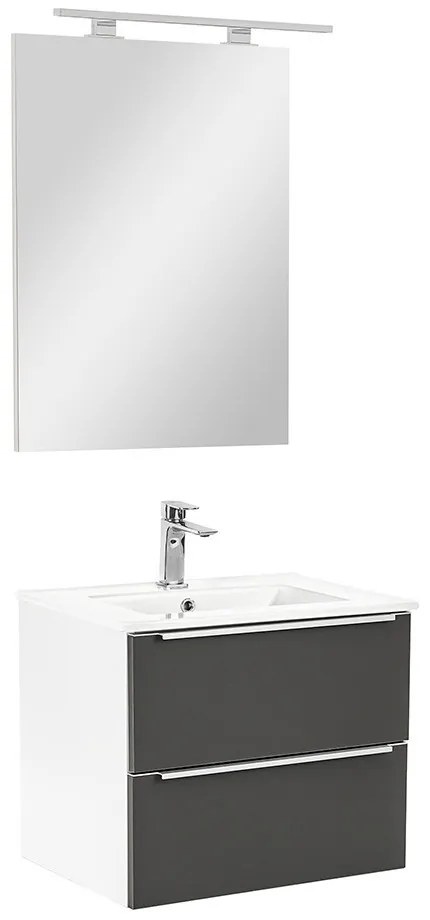 Mobilier complet de baie Vario Trim 60 alb-antracit