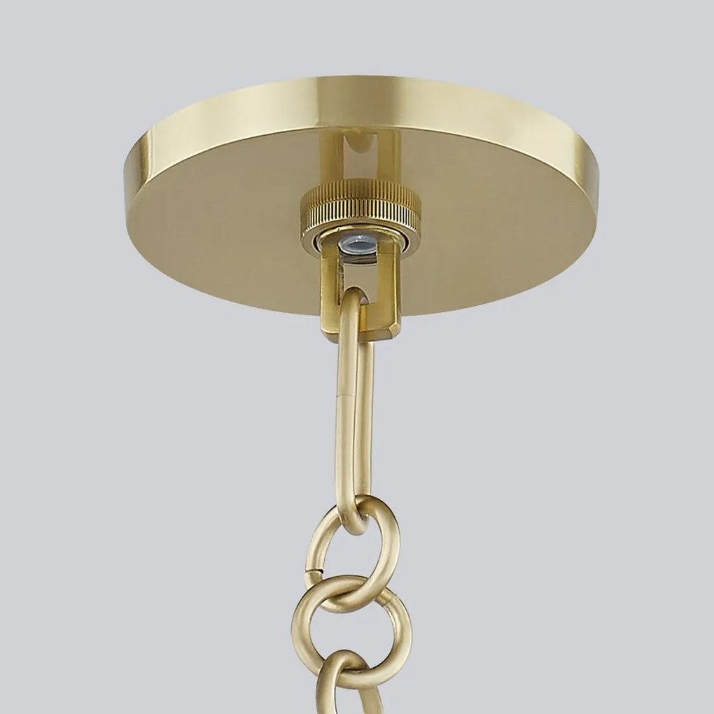 Pendul clasic LUX, Metal, Alama Antic, Soft White, FENIMORE