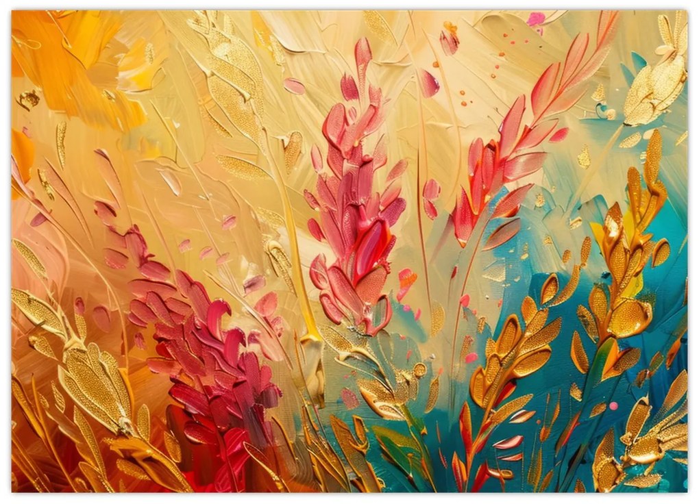Tablou pe sticlă - Vopsirea câmpului (70x50 cm)