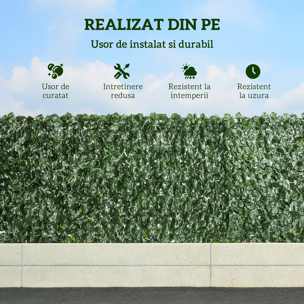 Outsunny Rulou de Gard Viu Artificial pentru Balcon si Gradina | Aosom Romania